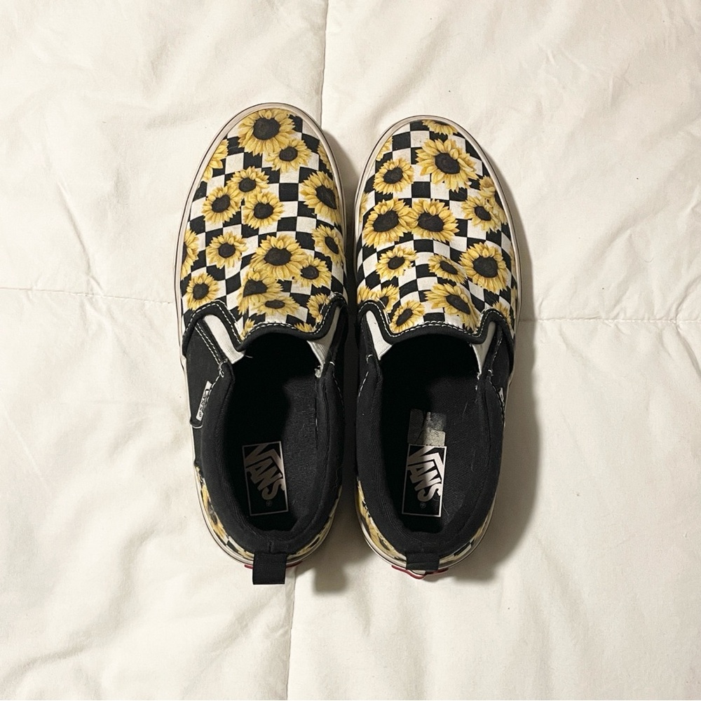 Vans Sunflower Checkered Slip-On Sneakers $20 or 2 for $30 💫